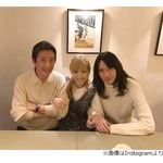 神田沙也加が結婚報告、父・夫と3ショット