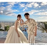 &ldquo;Wこじま&rdquo;が結婚式のカップル風ショット