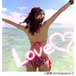 重盛さと美&ldquo;ぷりケツ&rdquo;に反響、お尻はみ出したビキニ姿にファン歓喜。