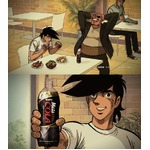 あしたのジョー&times;特保コーラCM、丈が「メッツ コーラ」に自信満々。