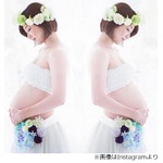 潮田玲子がマタニティフォト披露、「素敵」「幸せオーラ放ってる」の声。