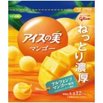 ねっとり濃厚な「アイスの実」、マンゴー果肉の食感をイメージして開発。