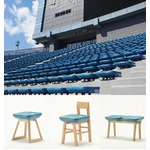 国立競技場のシートが椅子に、3組のデザイナーの手で生まれ変わる。