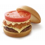 リッチモスチーズバーガー復活、ゴルゴンゾーラチーズの量がアップ。