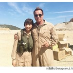 仲里依紗がシュワルツネッガーと2ショット