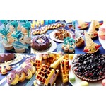 人魚姫題材のスイーツブッフェ、デンマークや海・泡や貝などイメージ。