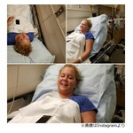 米女優が食中毒で入院中の写真公開