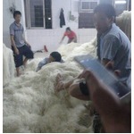 【写真】ビーフン工場のヤバい衛生管理、床に積み上げ裸足で踏みつける。