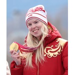 ロシア、金メダル１号＝アルペンのウォロンチヒナ〔パラリンピック〕