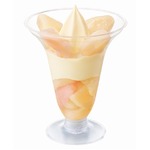 果肉を増量した「白桃パフェ」、ミニストップのフルーツパフェ第3弾。