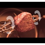 &ldquo;塊肉&rdquo;を回転しながら炙り焼く家庭用オーブン