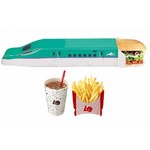 ロッテリアが新幹線H5系のBOX、北海道新幹線開業記念で特別セット。