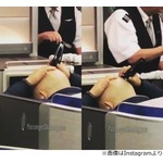 &ldquo;ビジネスクラスで頭を剃る男&rdquo;が話題に