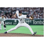 力投する大勢　野球