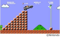 オチも秀逸なベンツ×マリオCM、ベンツに乗ったマリオが1-1走る。