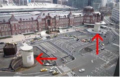 東京駅ニョッキリ換気塔切下げ、丸の内駅舎前空間の見通しを良く。