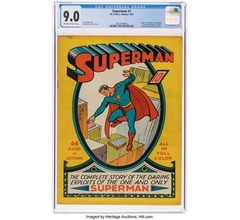 屋根裏部屋で発見された「スーパーマン」創刊号、新記録の14億3000万円で落札