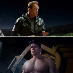 新旧ターミネーターが直接対決、新映像に「若い&中年&白髪」のシュワ。