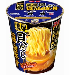 注目の“シェルラー”カップ麺、貝だしを合わせた濃厚スープが特長。