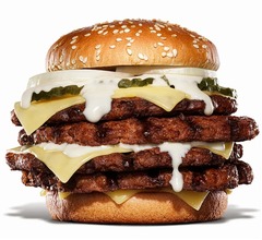 バーガーキング、1,590kcal＆ビーフ499gの超弩級バーガー