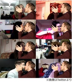 誰でも有名俳優と“キス写真”、甘いシーンの撮影に挑戦する人が続々。