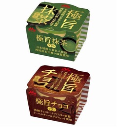森永“旨さ極めた”極旨プリン、「極旨抹茶」と「極旨チョコ」発売。