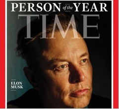 タイム誌「今年の人」にイーロン・マスク氏