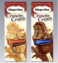 ハーゲンがバータイプ新商品、「クランチークランチ」2種類を投入へ。
