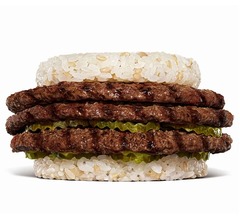 バーガーキングが“アメリカンな大型ごはんバーガー”、ライスパティは八代目儀兵衛と共同開発