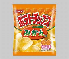 新感覚の「ポテチ みかん味」、湖池屋が“こたつでみかん”に新提案。