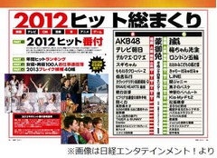 エンタ界の2012年ヒット番付、東西横綱は共に人気アイドルグループ。