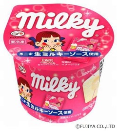 不二家生ミルキーがアイスに、“生クリームと練乳”の濃厚な味わい。