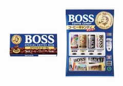 缶コーヒー「BOSS」がお菓子に、サントリーとロッテのコラボで誕生。