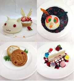 “キュゥべえ”あんまんで再現、複製原画展に「まどか☆マギカCAFE」。