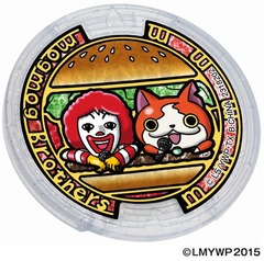 ドナルド×ジバニャンのメダル、マックが限定うたメダル付きカレンダー。