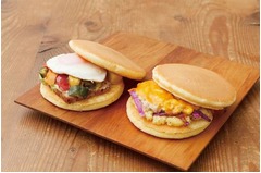 ワンハンドのパンケーキサンド、ルサンパーム×キハチの東京駅限定品。