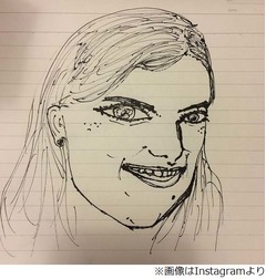 浅野忠信が“ローラの似顔絵”、似てる・似てないで意見が割れる。