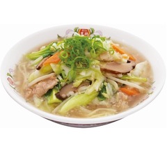 餃子の王将、たっぷり野菜&ニンニクと餃子がガツンと効いた「ニンニク生姜タンメン」