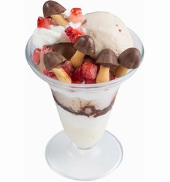 スシローにきのこの山のパフェ、明治と初コラボの新商品を期間限定で。