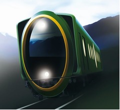 先頭車両に大きな“楕円”、斬新な観光電車