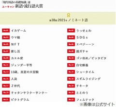 今年の「新語・流行語大賞」ノミネート30語発表