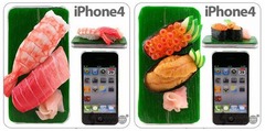 寿司が2貫乗ったiPhoneカバー、老舗食品サンプルメーカーが製作協力。