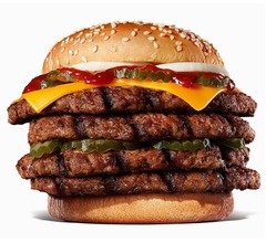 バーガーキング、“1,209kcal＆総重量461g”の巨大バーガー