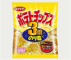 のり3倍ノリノリのり塩ポテチ、のりがよくのり“のり風味”しっかり。