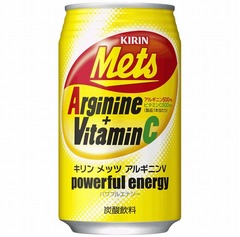 「メッツ」にパワフルエナジー、補給感とビタミンC感じる爽快炭酸。