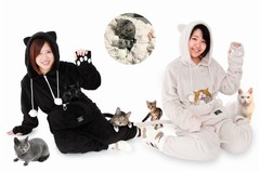 “人も猫もダメにする”部屋着、猫入れられるポケット付き「ダメねこ」。