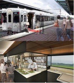 列車の中に“ライブキッチン”、食を楽しむJR東日本の特別な観光列車。