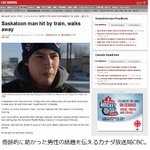 列車に跳ね飛ばされるも無傷、カナダの男性「不思議なものに守られた」。