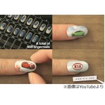 ネイルアートでアニメを制作、ネイルチップ900枚に25日間かけコマ描く。