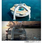 洋上に浮かぶ“円形の大型船”、モナコのヨットショーでデザインが話題に。